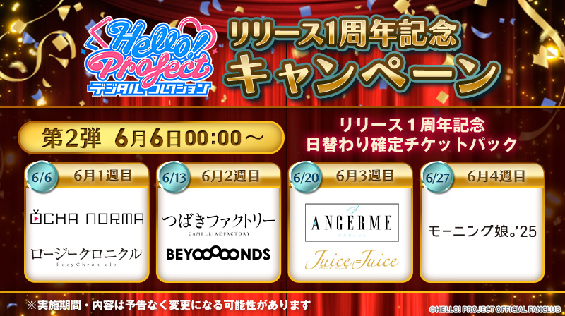 Hello! Projectデジタルコレクション」1周年記念キャンペーンの